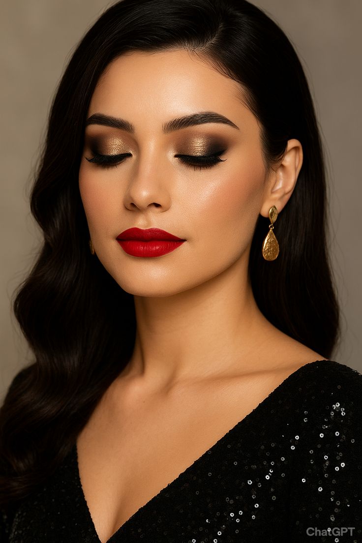 trucco makeup per tubino nero per 