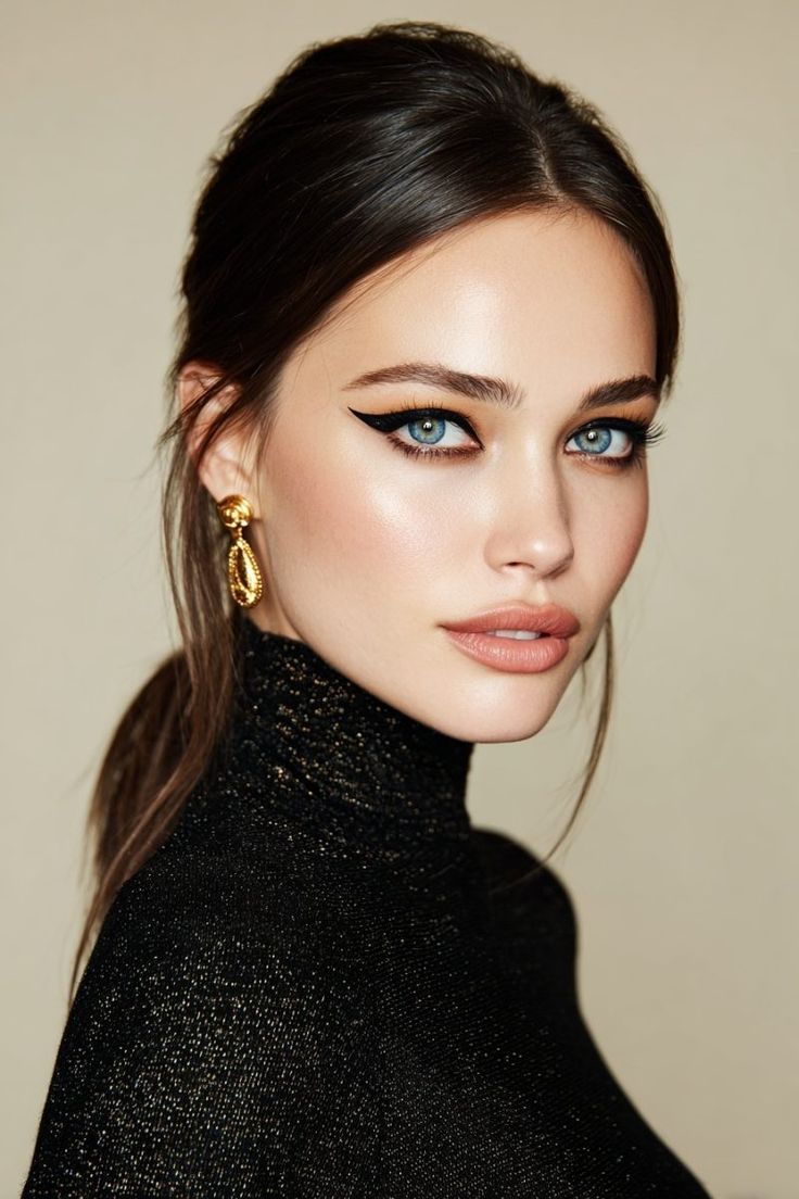 trucco makeup per tubino nero per capodanno