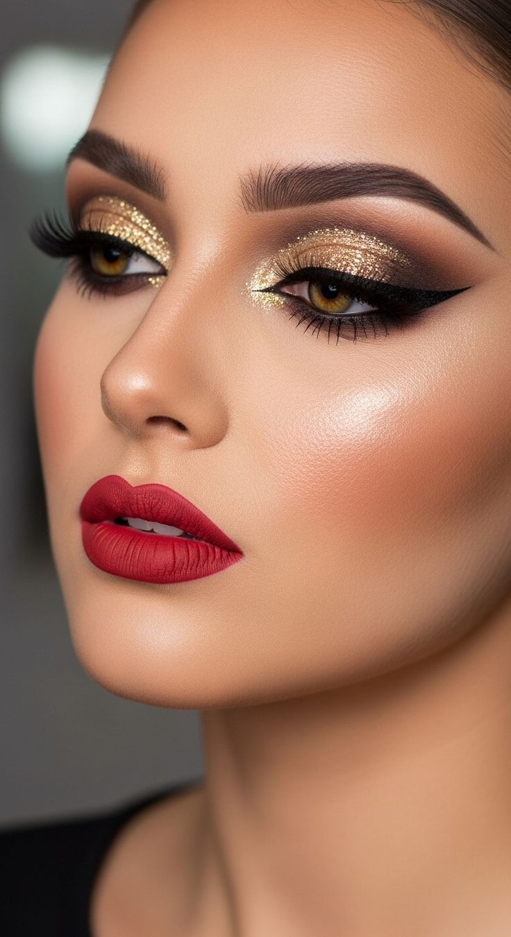 trucco makeup per tubino nero per capodanno 