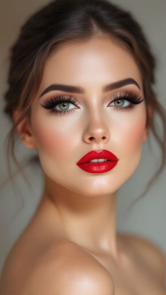 makeup rossetto rosso per tubino nero per capodanno 