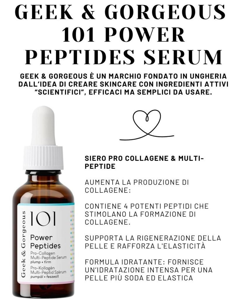 Migliori creme peptidi economiche- siero di geek & gorgeous