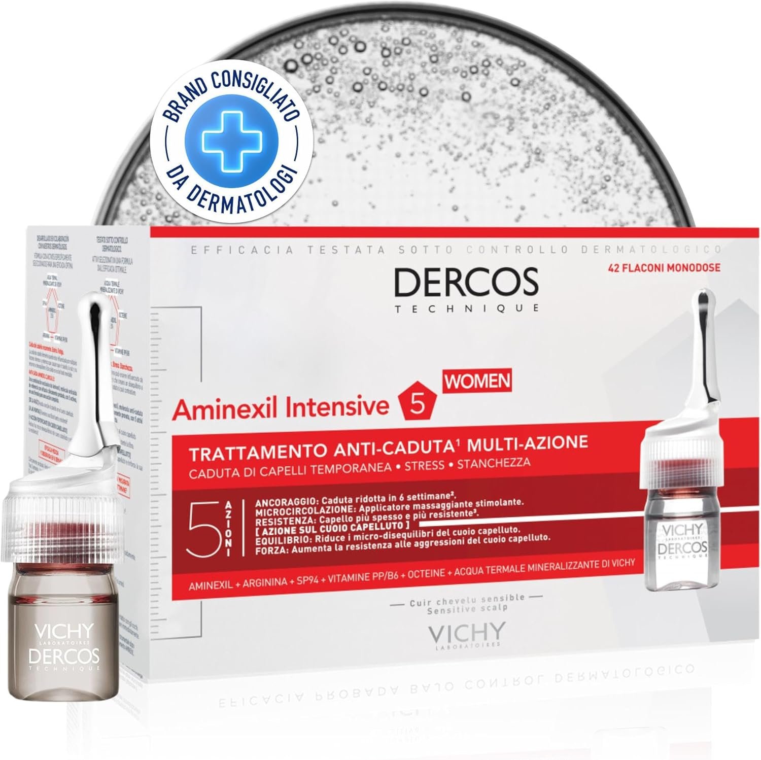 fiale dercos aminexil intensive woman per infoltire i capelli in menopausa