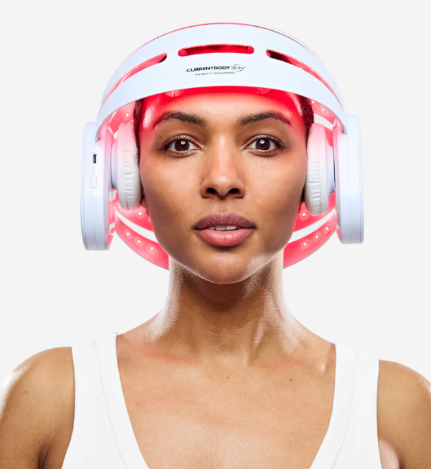 maschera led a uce rossa currentbody per infoltire i capelli in menopausa