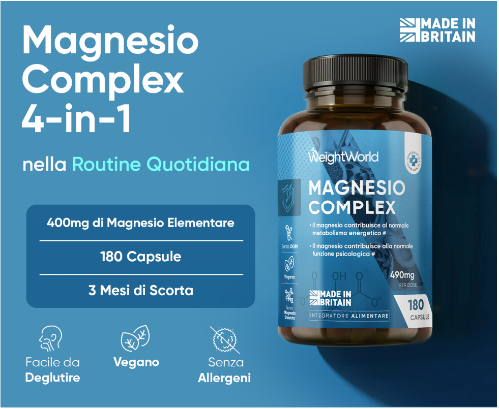 QUALE TIPO DI MAGNESIO ASSUMERE IN MENOPAUSA SCHEDA INFORMATIVA MAGNESIO COMPLEX WEIGHT WORLD