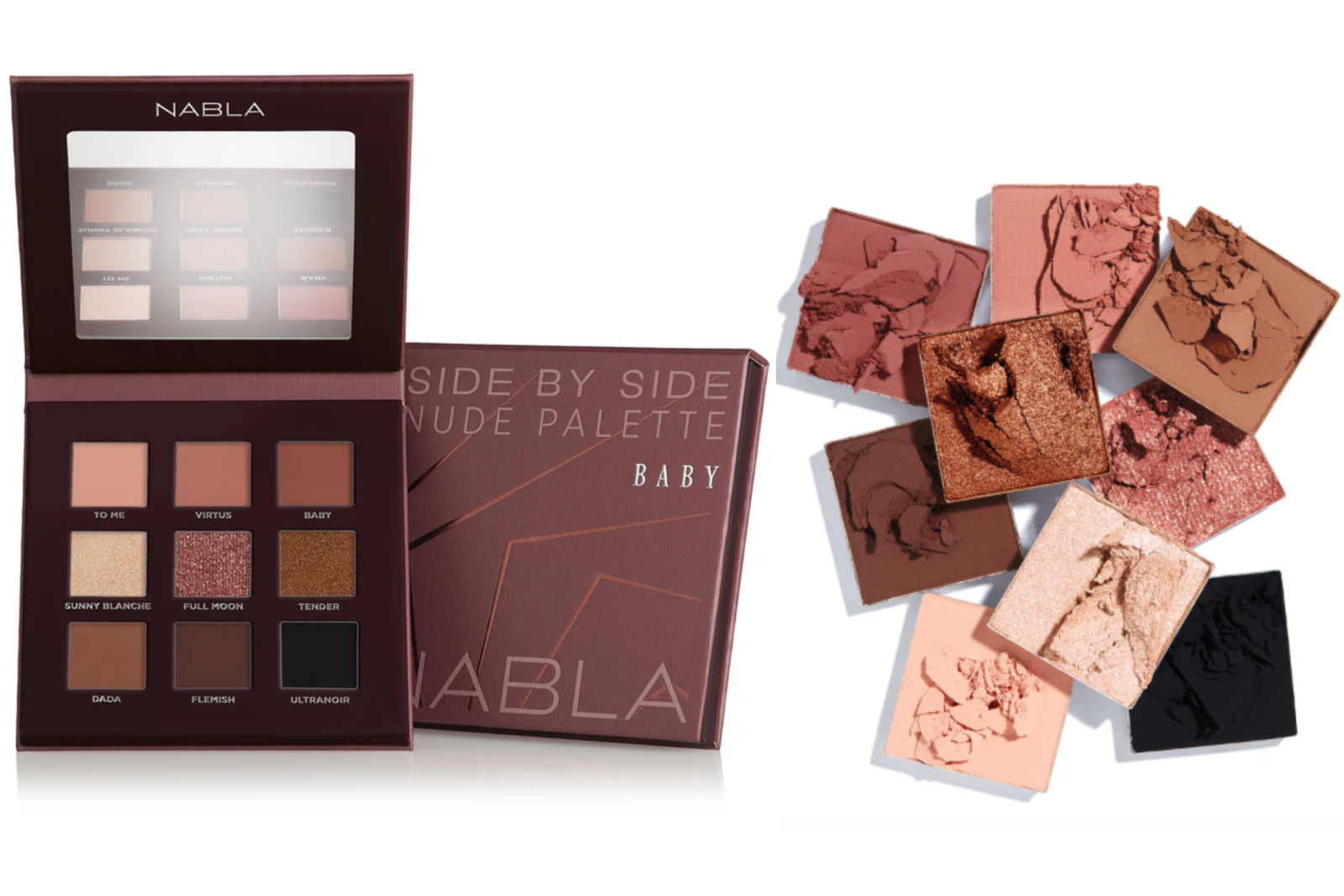 palette occhi colori naturali NABLA – Side By Side Nude Palette Baby