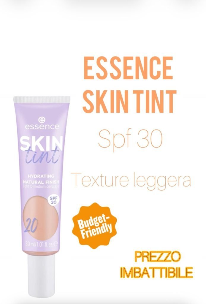 fondotinta economici con SPF 30 skint tint essence
