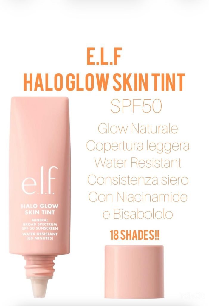 fondotinta economici con SPF 50 elf halo glow skin tint 