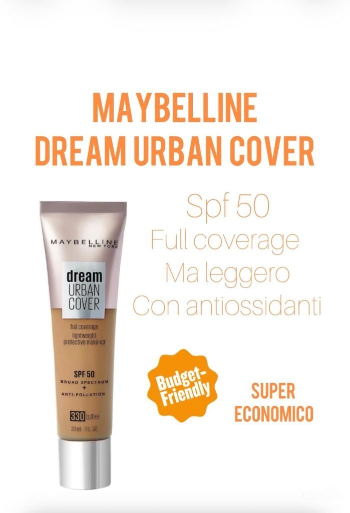 fondotinta economici con SPF 50 maybelline cream urban cover