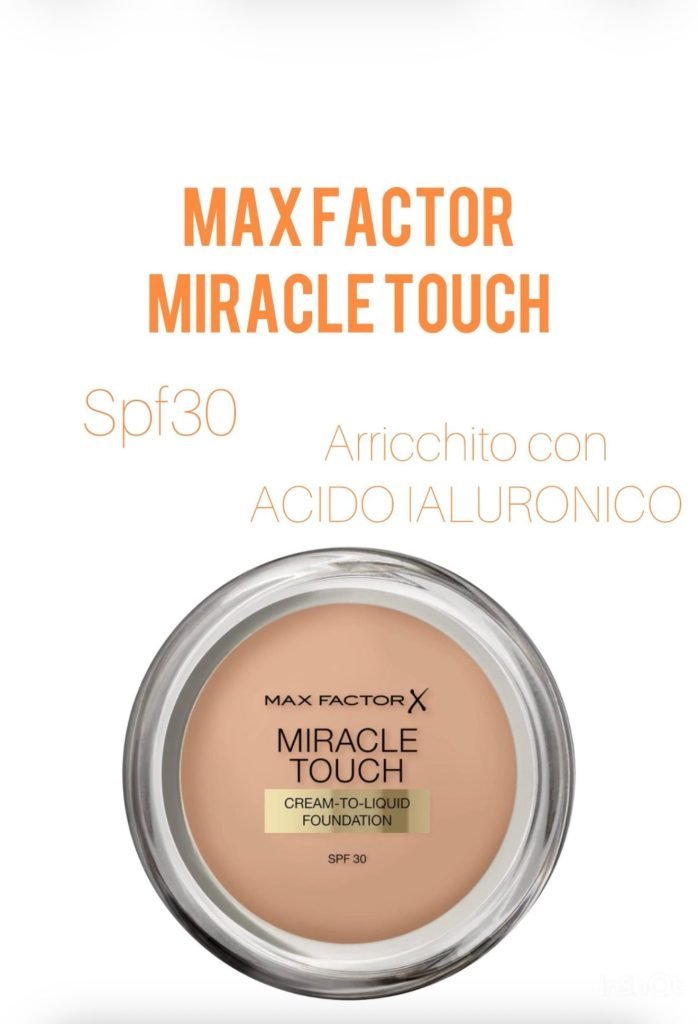 fondotinta economici con SPF 30 max factor mircle touch