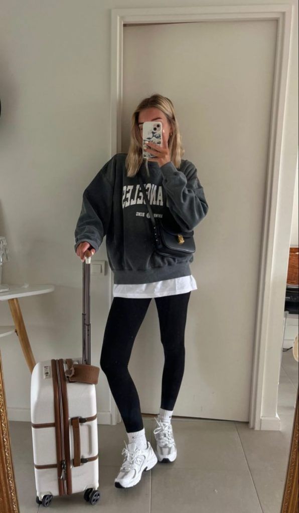 come indossare i leggings fuori dalla palestra idea di outfit indossata da ragazza cool