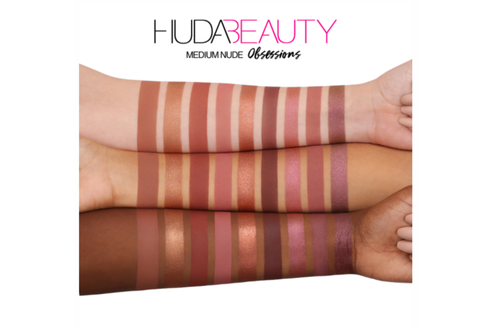 palette occhi colori naturali HUDA BEAUTY – Nude Obsessions Medium Palette