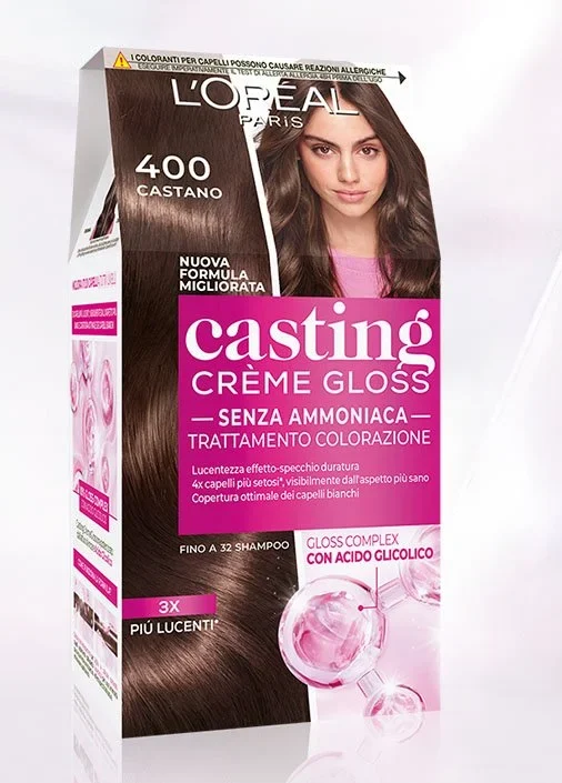 CONCETTO DI coprire i capelli bianchi con la tinta demi permanente - TINTA CASTING CREME GLOSS L'OREAL