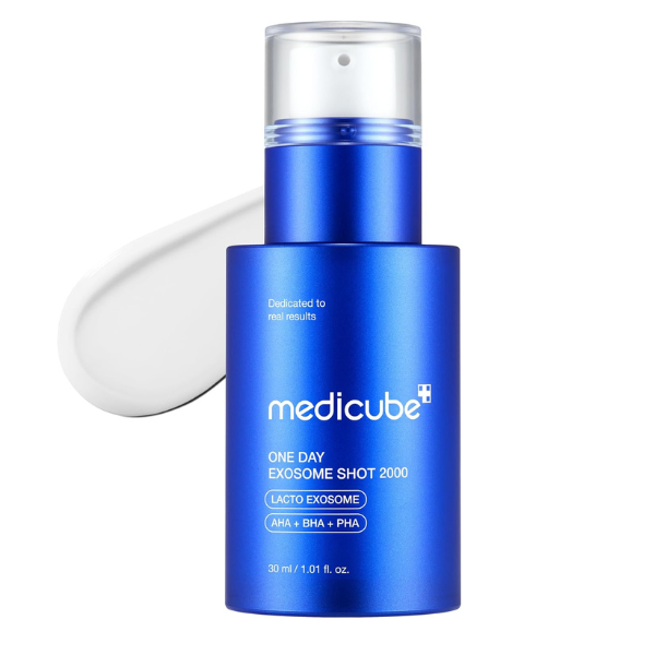 siero viso con microaghi- microneedling liquido -Medicube one day exosome shot 2000