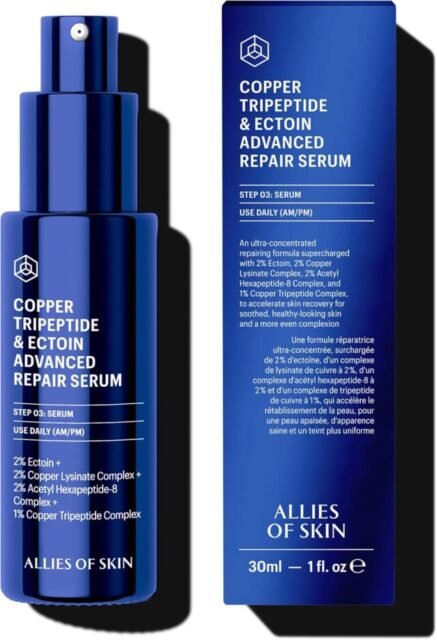 siero ai peptidi di rame Allies of Skin – Copper Tripeptide & Ectoin Advanced Repair Serum