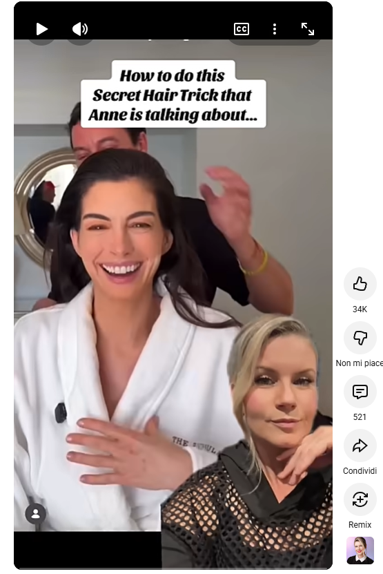 anteprima video youtube della creator Youtube Celebrity Makeup Artist & Hairstylist-Janine@j9homiemakeup in cui mostra come ricreare l'acconciatura virale liftante viso di Anne Hathaway agli Oscar 2026 per fare il lifting viso con i capelli
