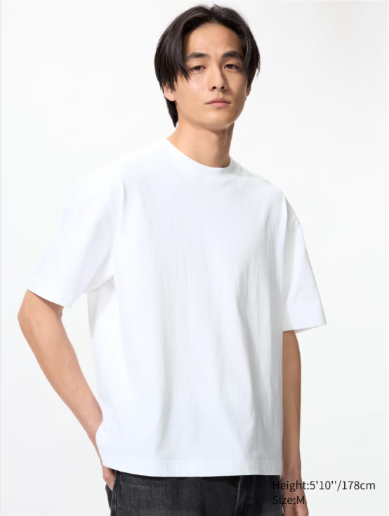 tshirt bianca perfetta Uniqlo T-shirt 100% Cotone Girocollo unisex