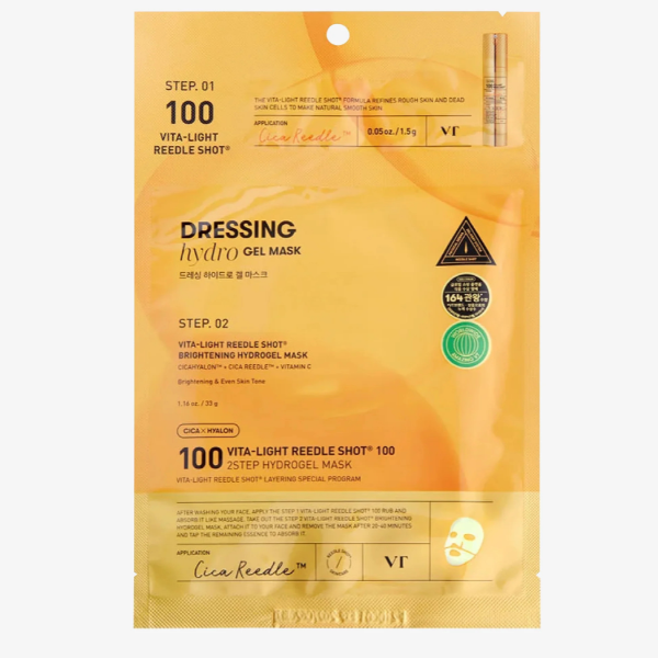 maschera con microaghi microneedling liquido VT Cosmetics Vita-Light Reedle Shot 100 2Step Hydrogel Mask: