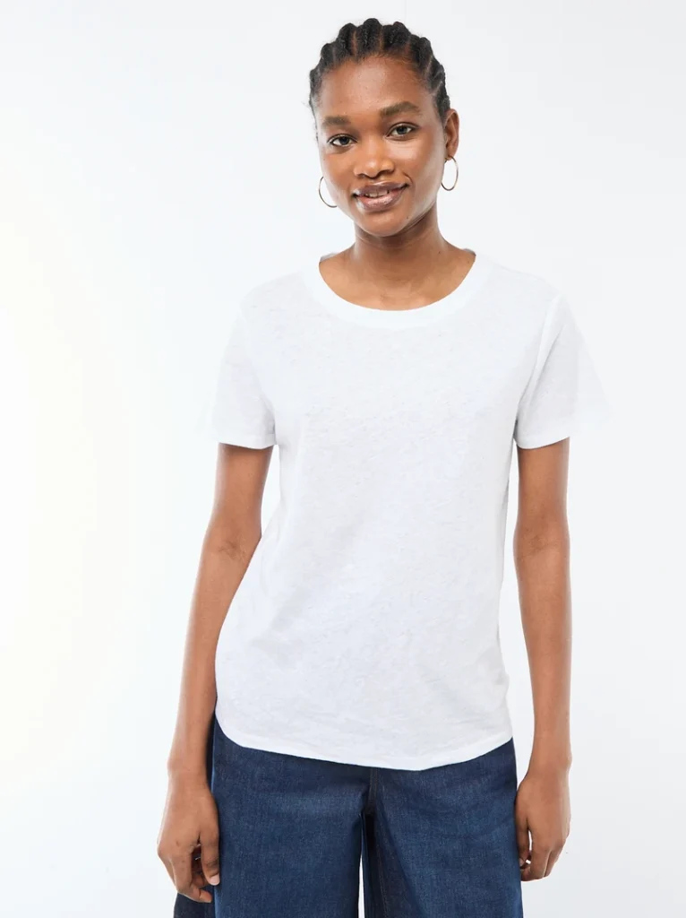 kiabitshirt bianca perfetta basic a maniche corte e girocollo