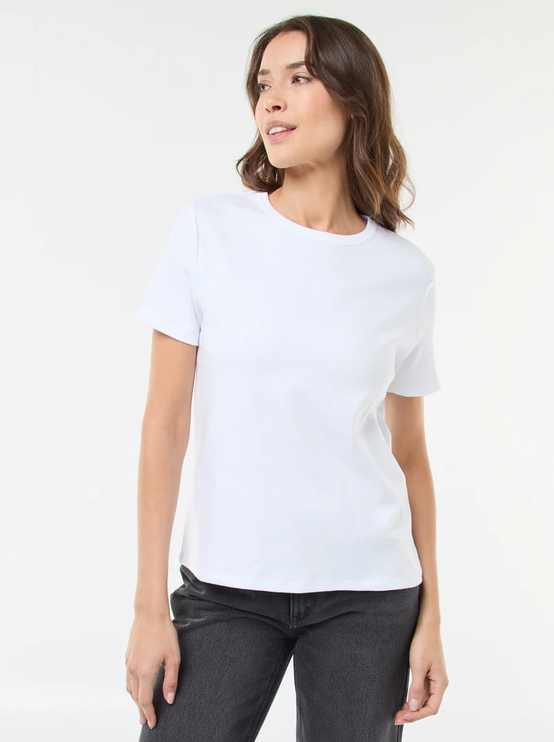 kiabi tshirt bianca perfetta in cotone spesso