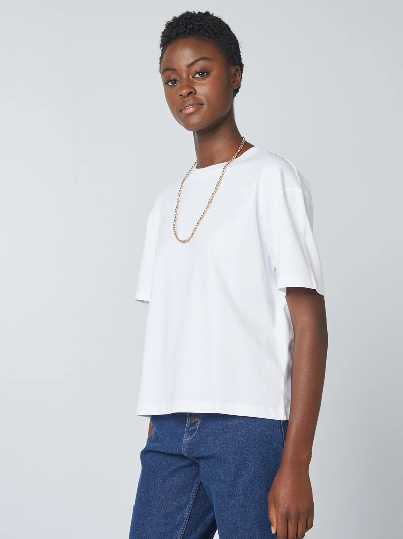 kiabi tshirt bianca perfetta oversize a girocollo