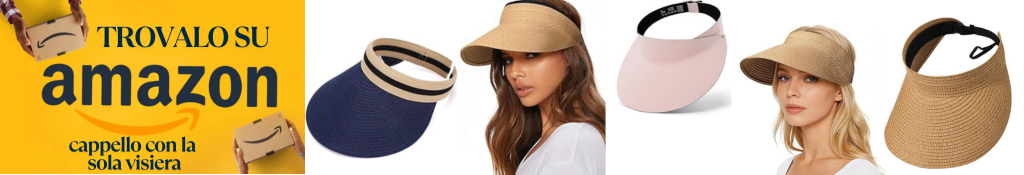 cappelli per il mare con la sola visisera su amazon