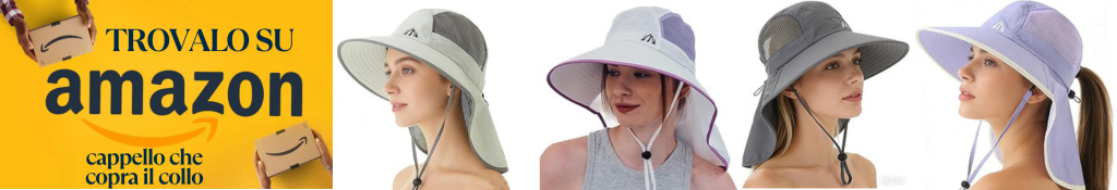 cappelli per il mare con visiera copertura per nuca e collo su amazon