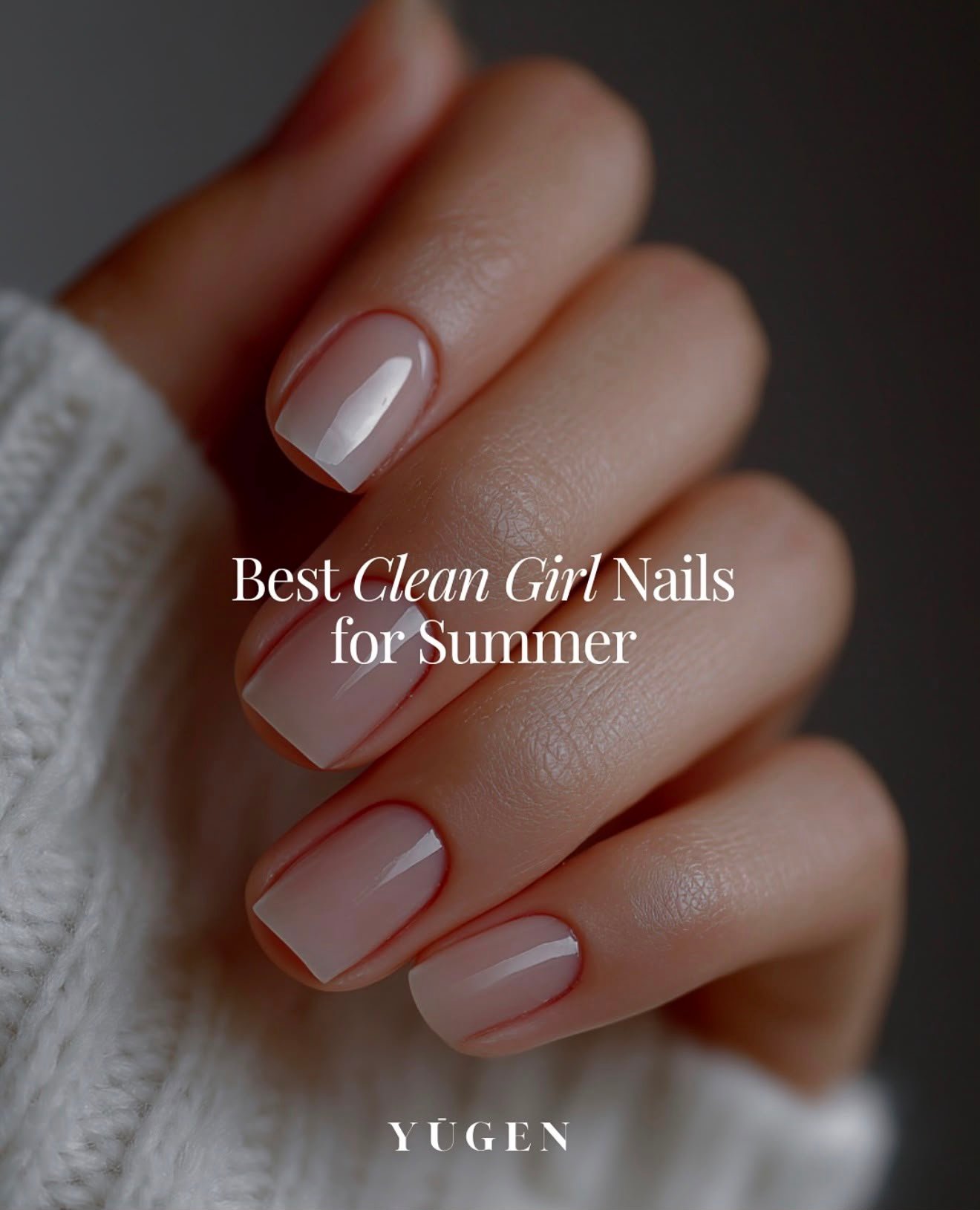 Manicure naturale per unghie cortecon scritta best clean girl nails for summer 