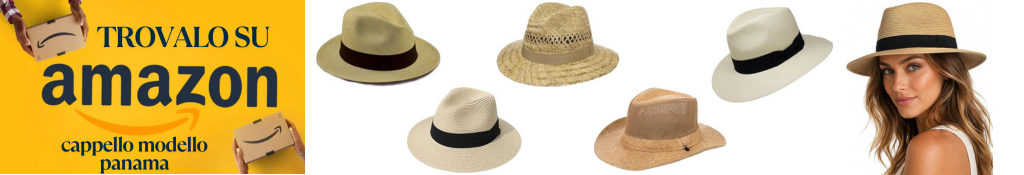 cappelli per il mare di paglia modello panama su amazon