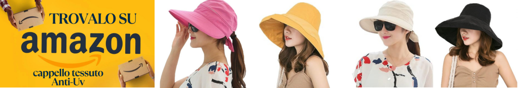 cappelli per il mare in tessuto anti uv su amazon