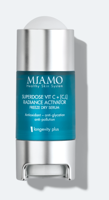 Siero antiossidante viso per l'estate alla vitamina c MIAMO Superdose Vit C + [C,L] Radiance ActivatorFreeze Dry Serum