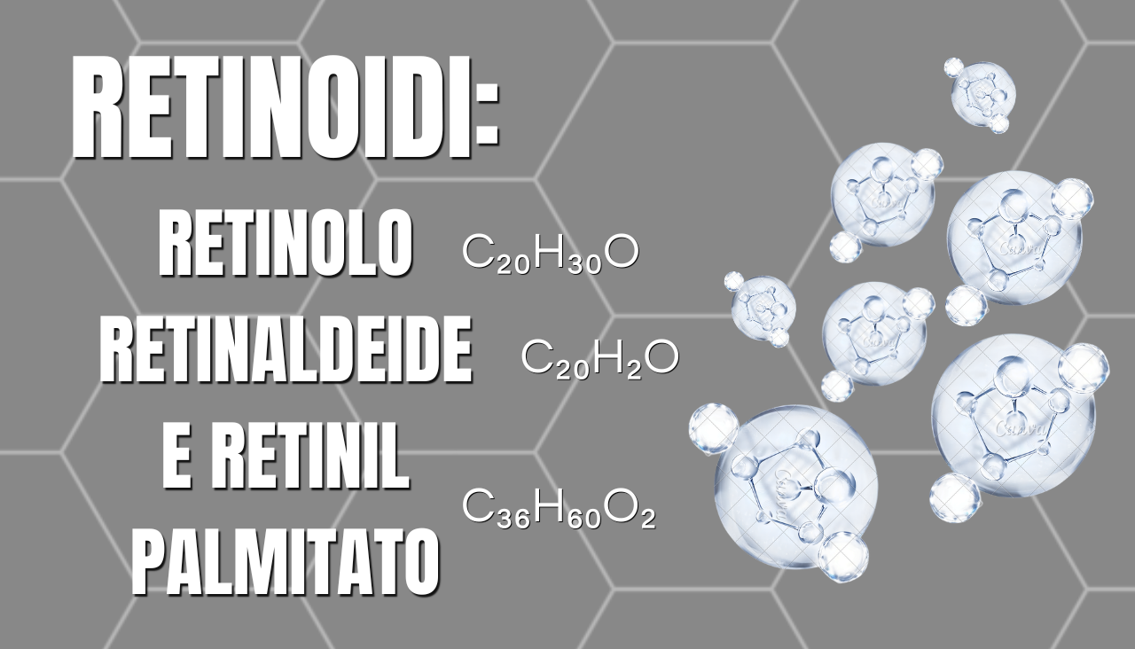 CONCETTO Attivi antimacchia- INFO GRAFICA DI RETINOIDI RETINOLO, RETINALDEIDE E RETINIL PALMITATO