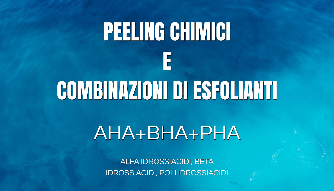CONCETTO Attivi antimacchia- INFO GRAFICA DEI PEELING CHIMICI E ESFOLIANTI AHA BHA PHA