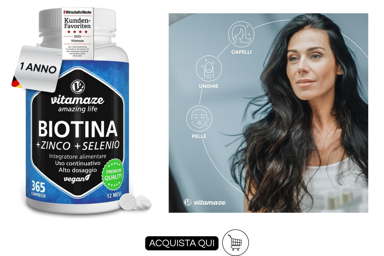 Biotina per capelli DI VITAMAZE
