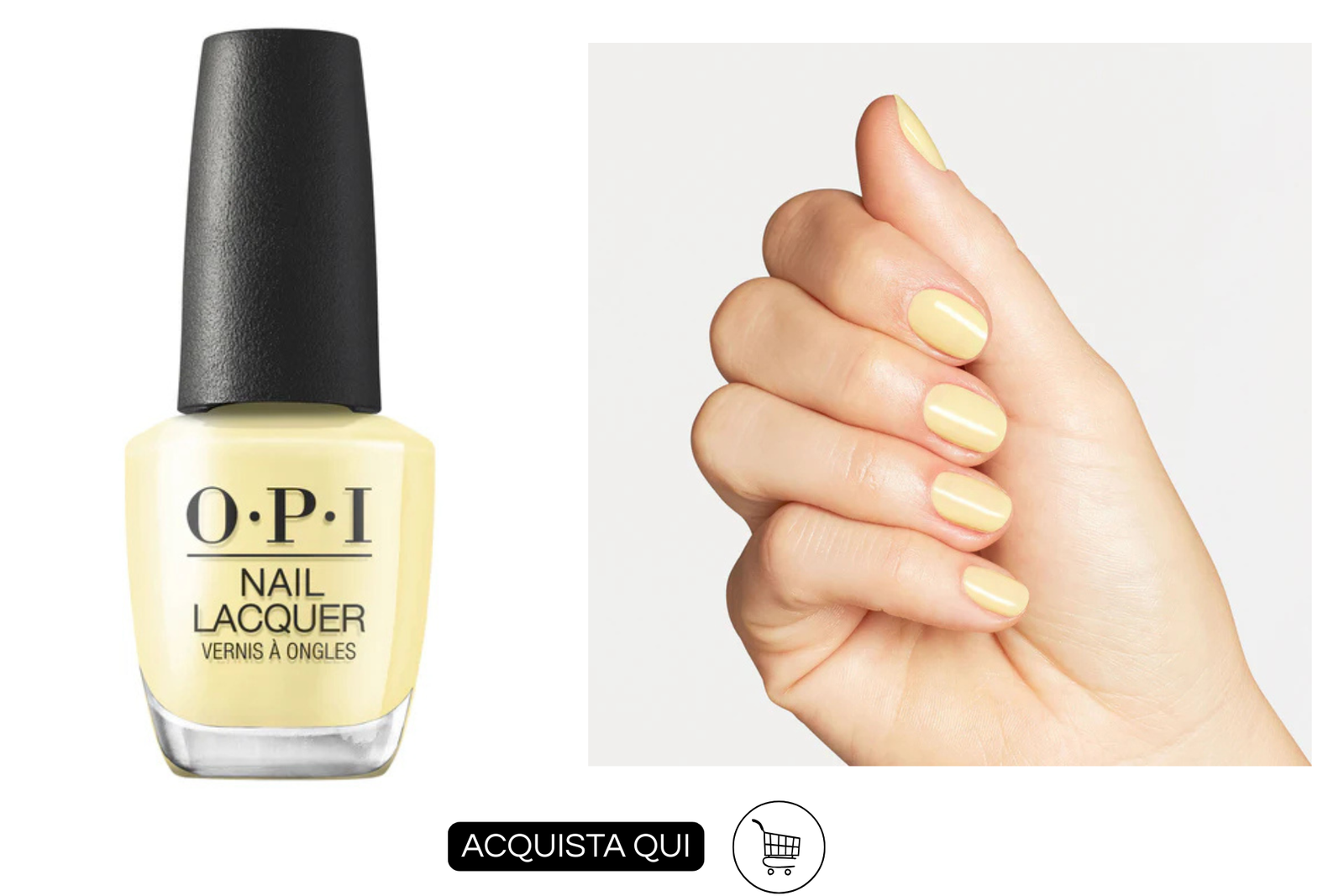 smalto giallo burro opi sunny bunny