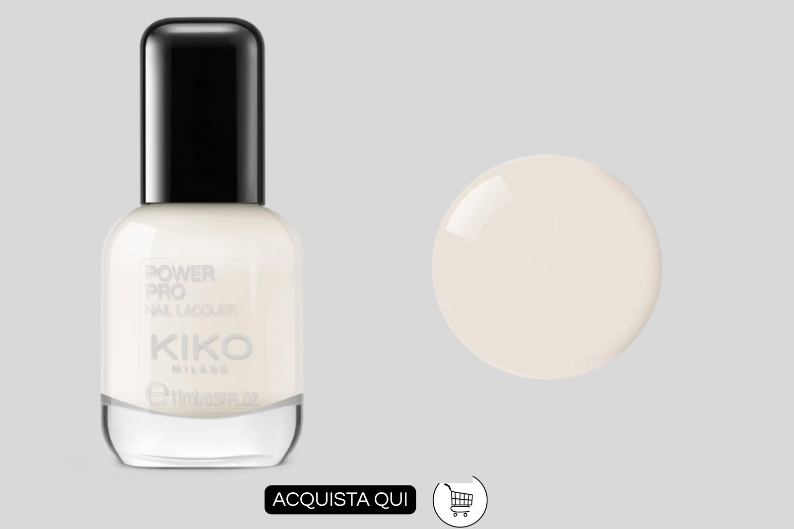 Smalto lattiginoso bianco KIKO BIANCO LATTE