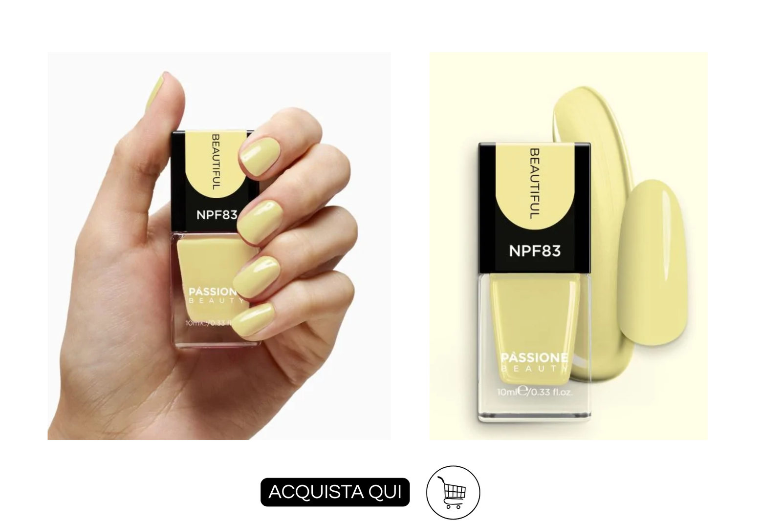 smalto giallo burro passione beauty NPF83