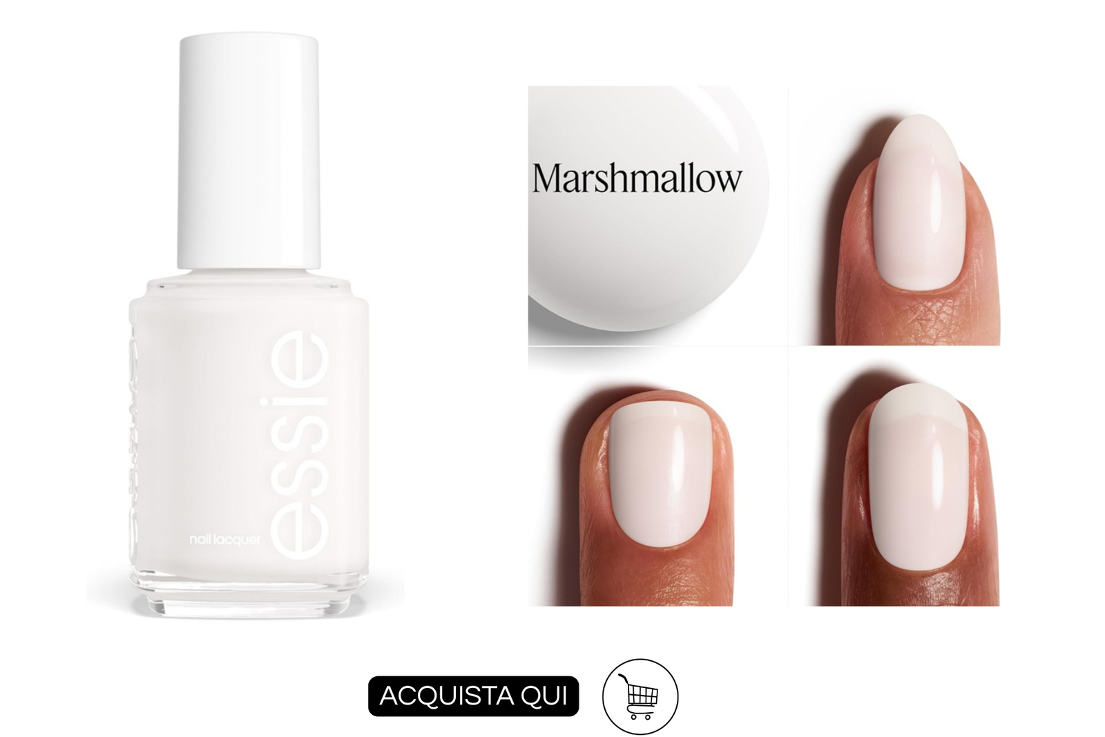 Smalto lattiginoso bianco ESSIE MARSHMELLOW