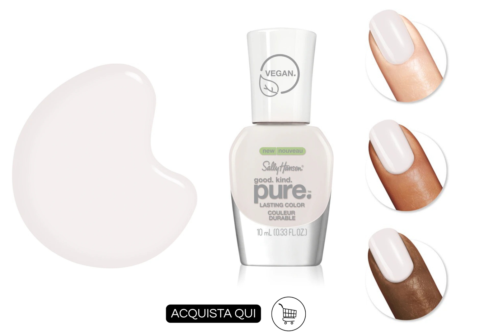 Smalto lattiginoso bianco SALLY HANSEN WHITE TEA
