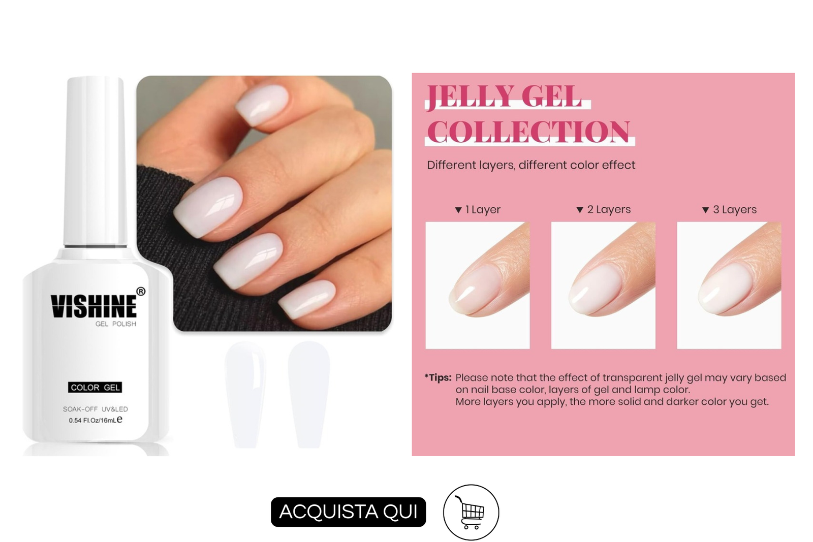 Smalto lattiginoso bianco BISHINE MILKY WHITE