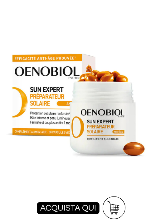 integratori contro il fotoaging oenobiol sun expert preparateur solaire antiage 