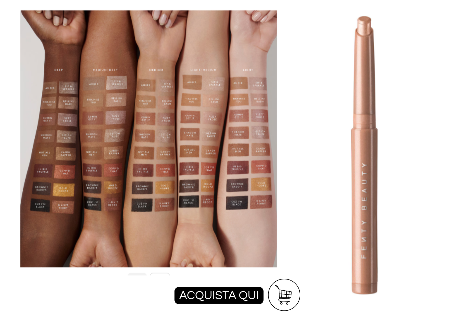FENTY BEAUTY Shadowstix ombretto stick per trucco occhi veloce e semplice
