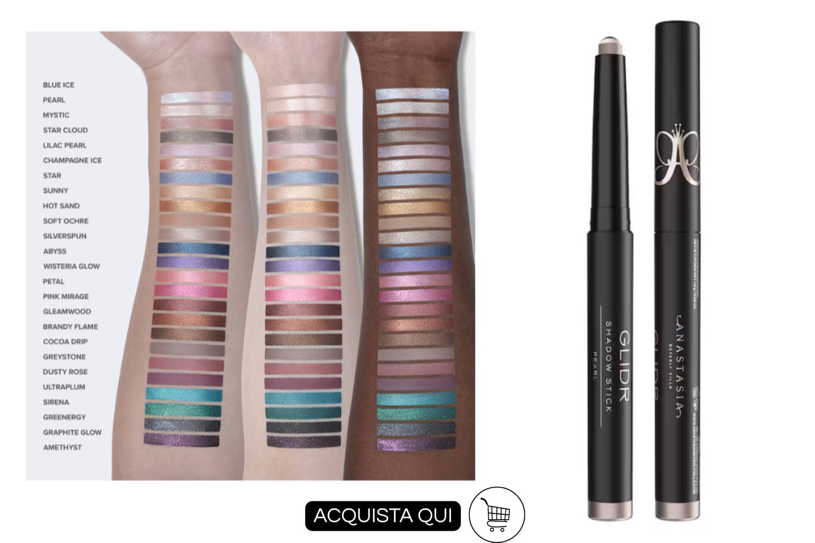 Anastasia Beverly Hills GLIDR Shadow Stick ombretto stick per trucco occhi veloce e semplice