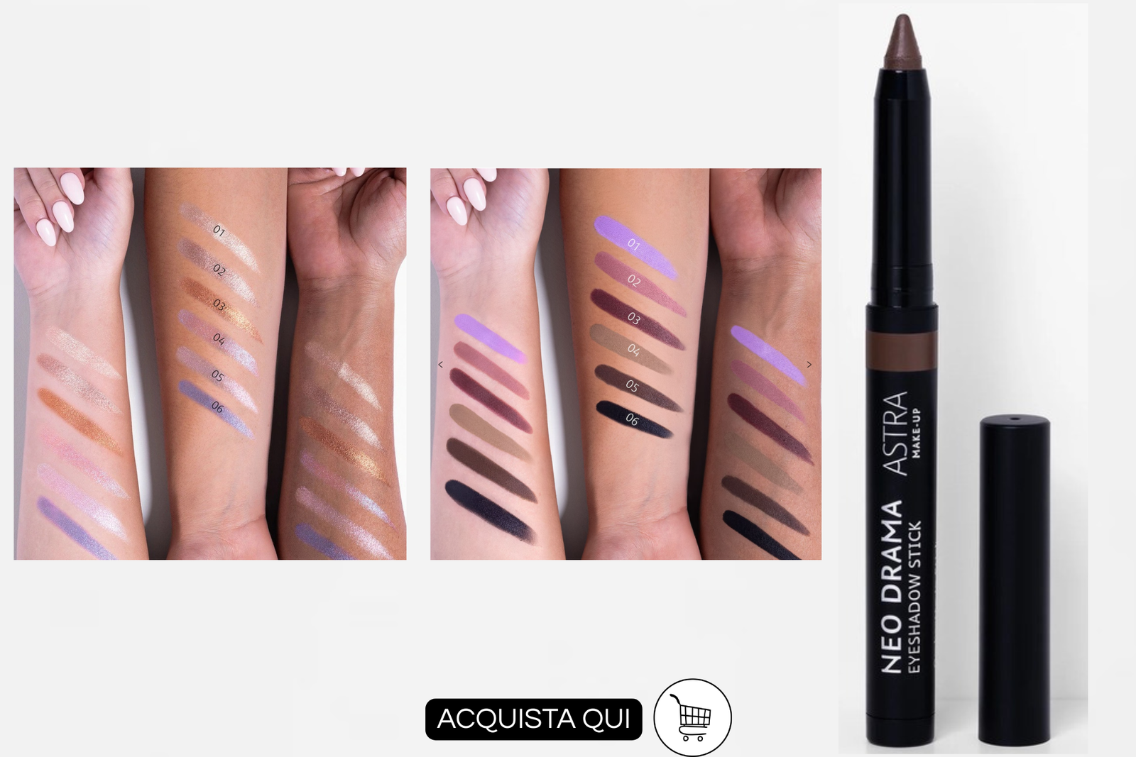 ASTRA Neo Drama Eyeshadow Stick ombretto in stick per trucco occhi veloce esemplice 