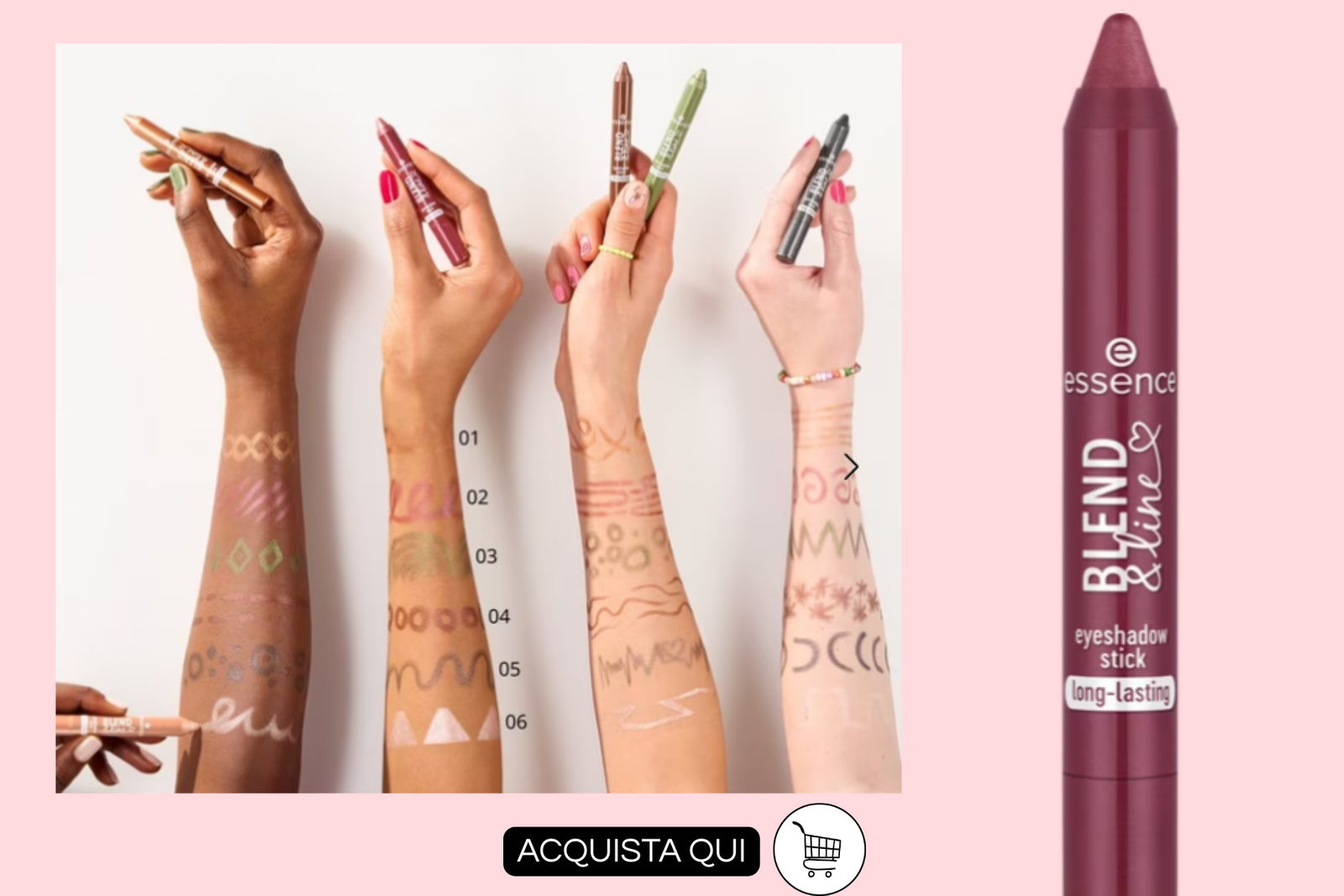 Essence Blend & Line Eyeshadow Stick ombretto in stick per trucco occhi veloce e semplice 