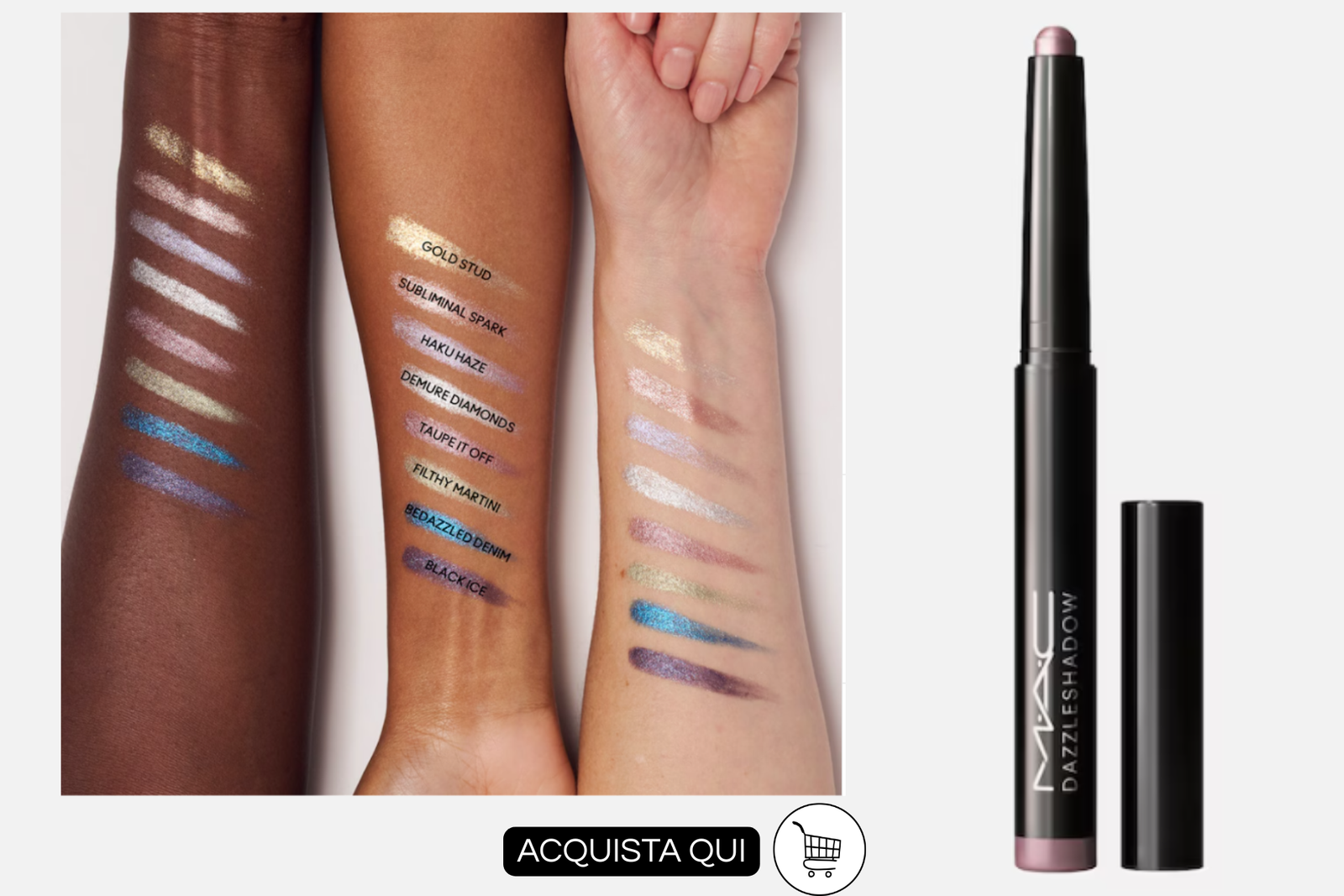 MAC Dazzleshadow Stick ombretto in stick per trucco occhi veloce e semplice 