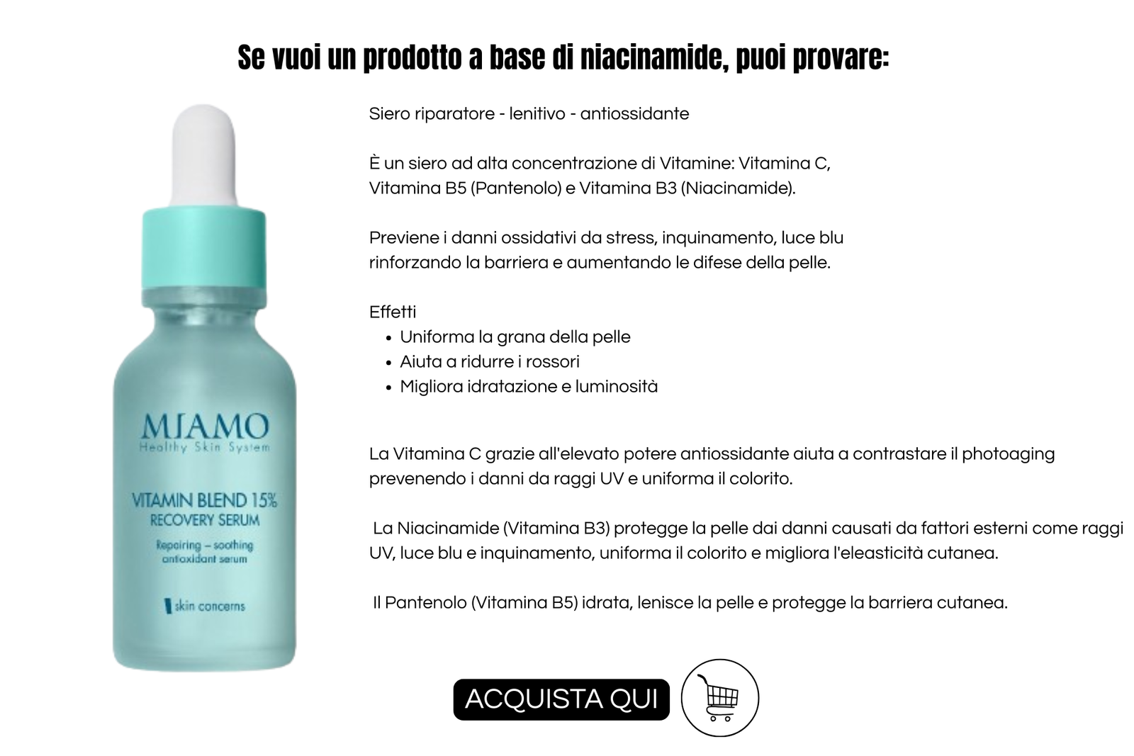 Attivi antimacchia: info grafica di miamo vitamin blens