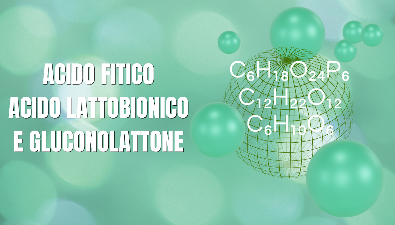 CONCETTO Attivi antimacchia- INFO GRAFICA DI ACIDO FITICO ACIDO LATTOBIONICO GLUCONOLATTONE