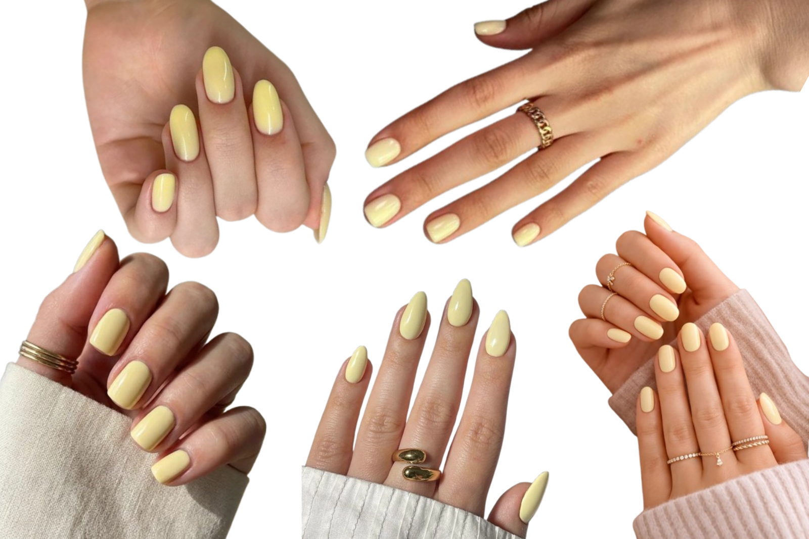 Smalto giallo burro:: inspo butter yellow nails 