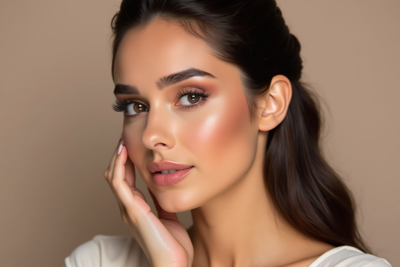 CONCETTO: Come truccarsi con il caldo in estate - RAGAZZA MOLTO BELLA CON MAKEUPOFRESCO E NATURALE PRIMO PIANO
