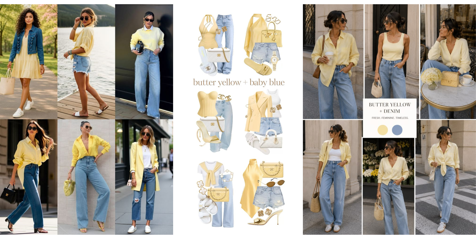 giallo burro estate 2026 idee di outfit e accessori moda in abbinamento col denim